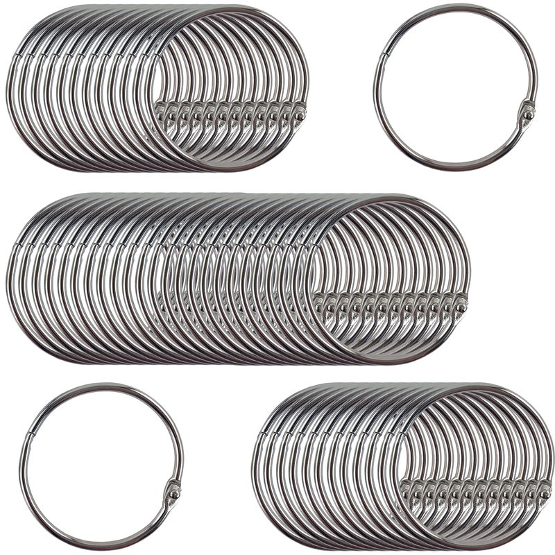 Clipco Book Rings Large 2-Inch Nickel Plated (50-Pack) - Image 1